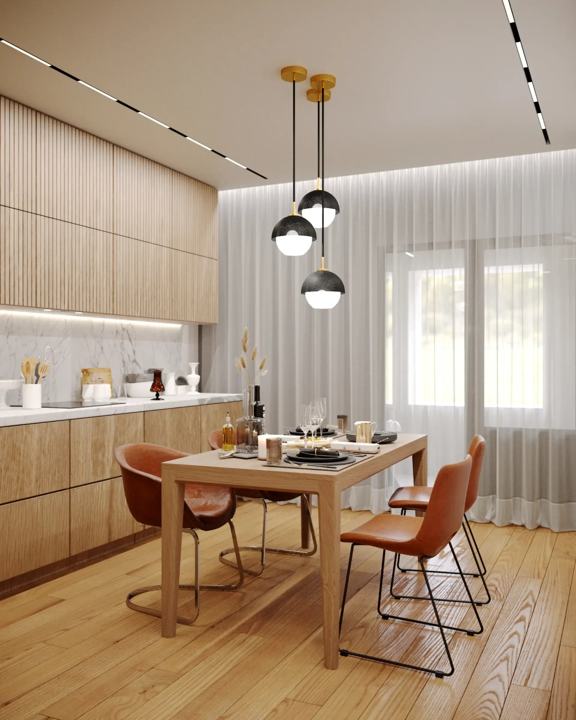 Дизайн интерьера трехкомнатной квартиры изображение 4