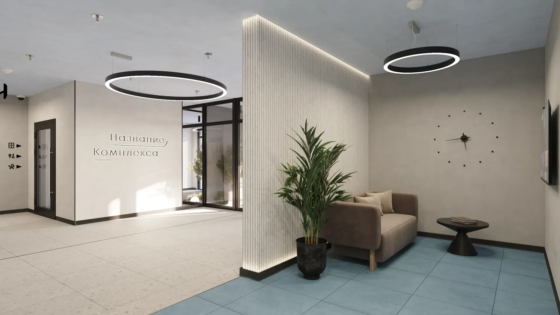 ЖК на Уездной, Дизайн интерьеров мест общего пользования